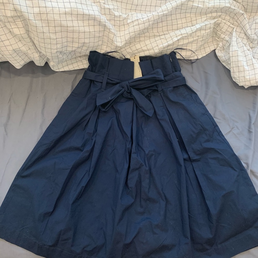 Nwt / banana republic midi flare dress - 2p navy